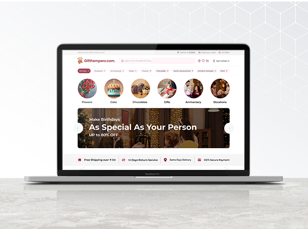 Gifthamperz | React.js web development services